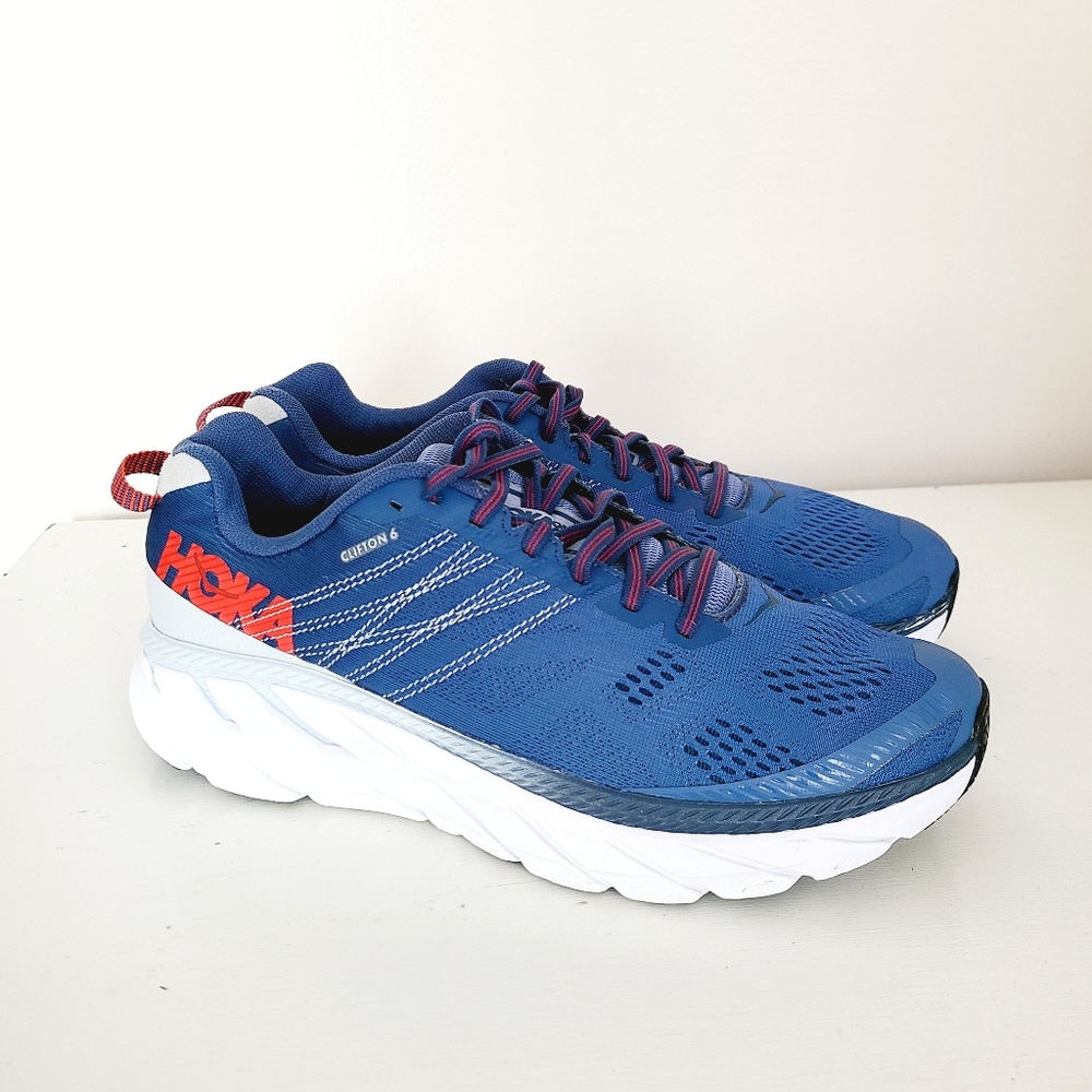 Hoka Clifton 6 Mens 10.5 Running Shoe Sneaker Blue